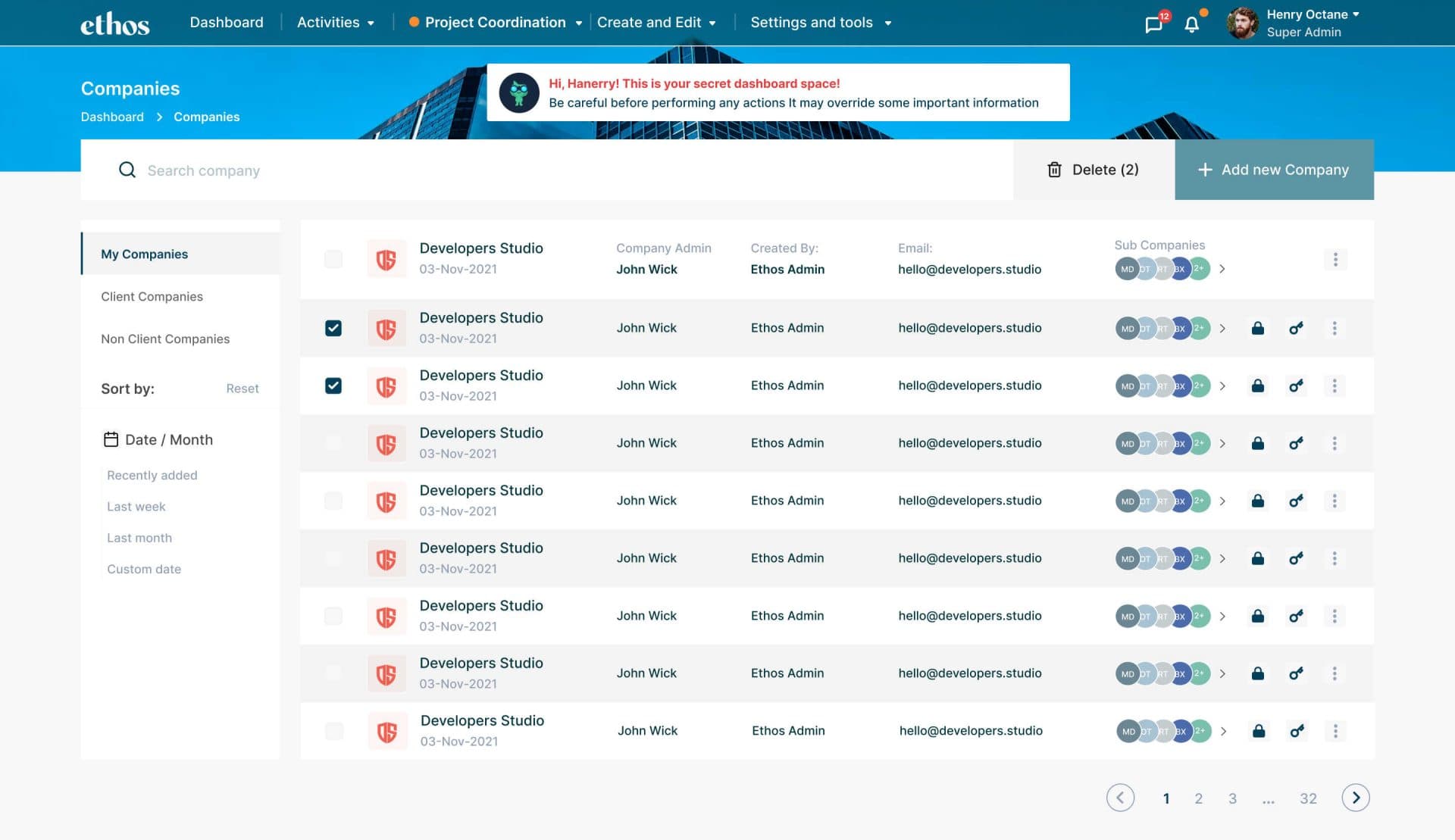 Companies Management